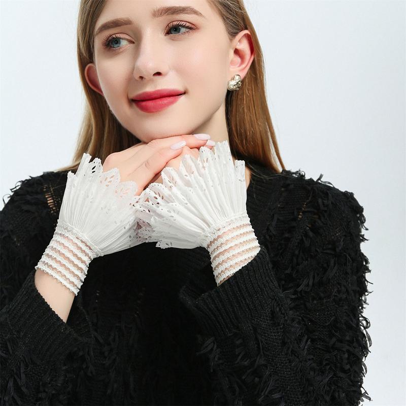 

Lovely Layered Cuff Removable Stretch Bracelet False Sleeves Armband Stylish Wrist Decoration Elegant For Women Girls