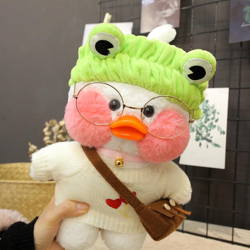 White Influencer Hyaluronic Acid Little Yellow Duck Plush Toy Hand Warmer Pillow Doll Birthday Gift