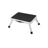 SONGMICS Step Ladder, Folding Step Stool, Steel, Meets EN 14183 Standard, Non-Slip Rubber Pad, for Bathroom, Kitchen, Load up to 150 kg