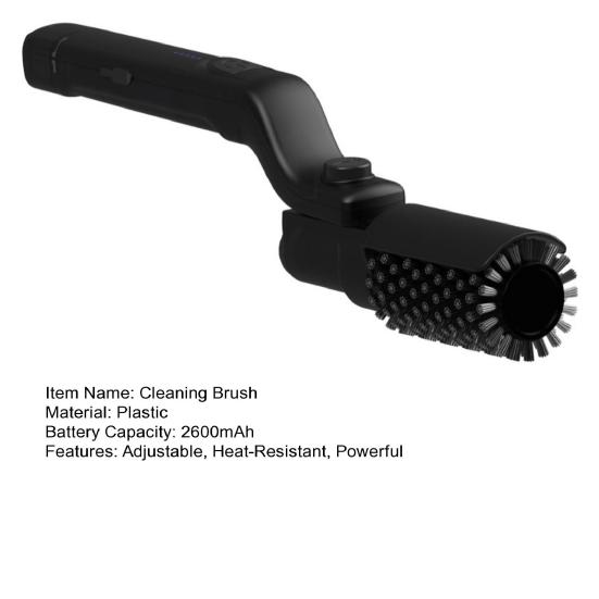 Elektrische Roterende Grillborstel met 3-Snelheden Vermogensregeling Verstelbare 7-Hoekige Kop Roestvrijstalen Borstelharen Schoonmaakhulpmiddel Hoge Temperatuur Bestendig Grill
