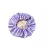 Waterproof Bath Hat Women Shower Cap Elastic Reusable Bath Hat Bathroom Double Layers Hair Cover Women Bathroom Accessories