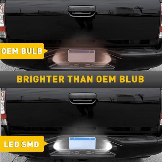 Pair White LED License Plate Number Lights For 2005-2015 Toyota Tacoma, Tundra K