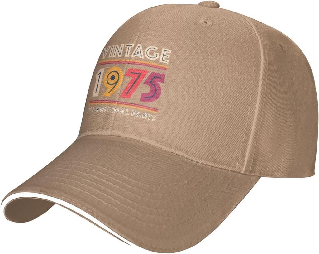 Vintage 1975 Snapback Cap Casual Casquette Adjustable Baseballcaps Men Sports Cap