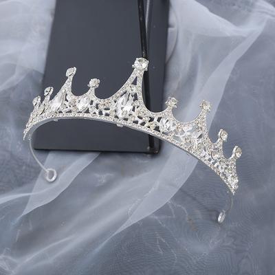 Korean Bridal Crown Queen Tiara Princess Birthday Hair Accessories Prom Car Show Tiara