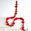 Multicolor Flocking Ball String Mixed Size Christmas Ball String Hanging Decoration  Party Supplies