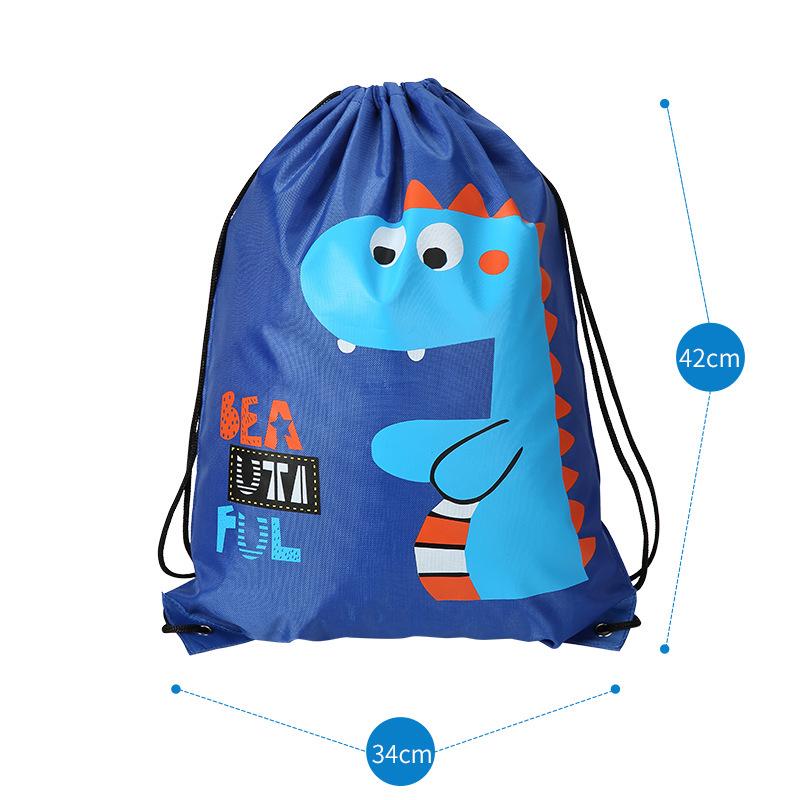 Cartoon Drawstring Sports Backpack - Canvas Football Fitness Bag