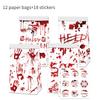 Horror Themed Halloween Blood Hand Pattern Party Candy Snack Packaging Bag Paper