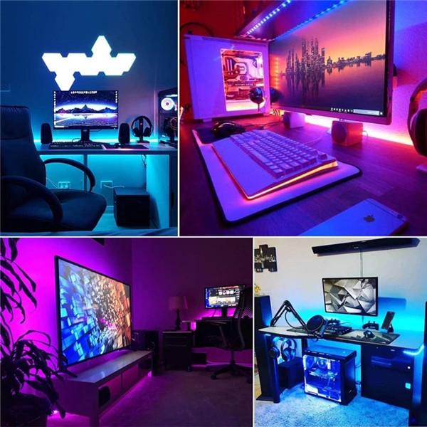 Striscia LED 15M 10M 5M RGB USB flessibile lampada nastro diodo 28350 5050RGB cavo Bluetooth controllo DC 5 V scrivania schermo TV illuminazione di sfondo