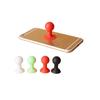 Silicone phone holder with suction cup and round head, red
