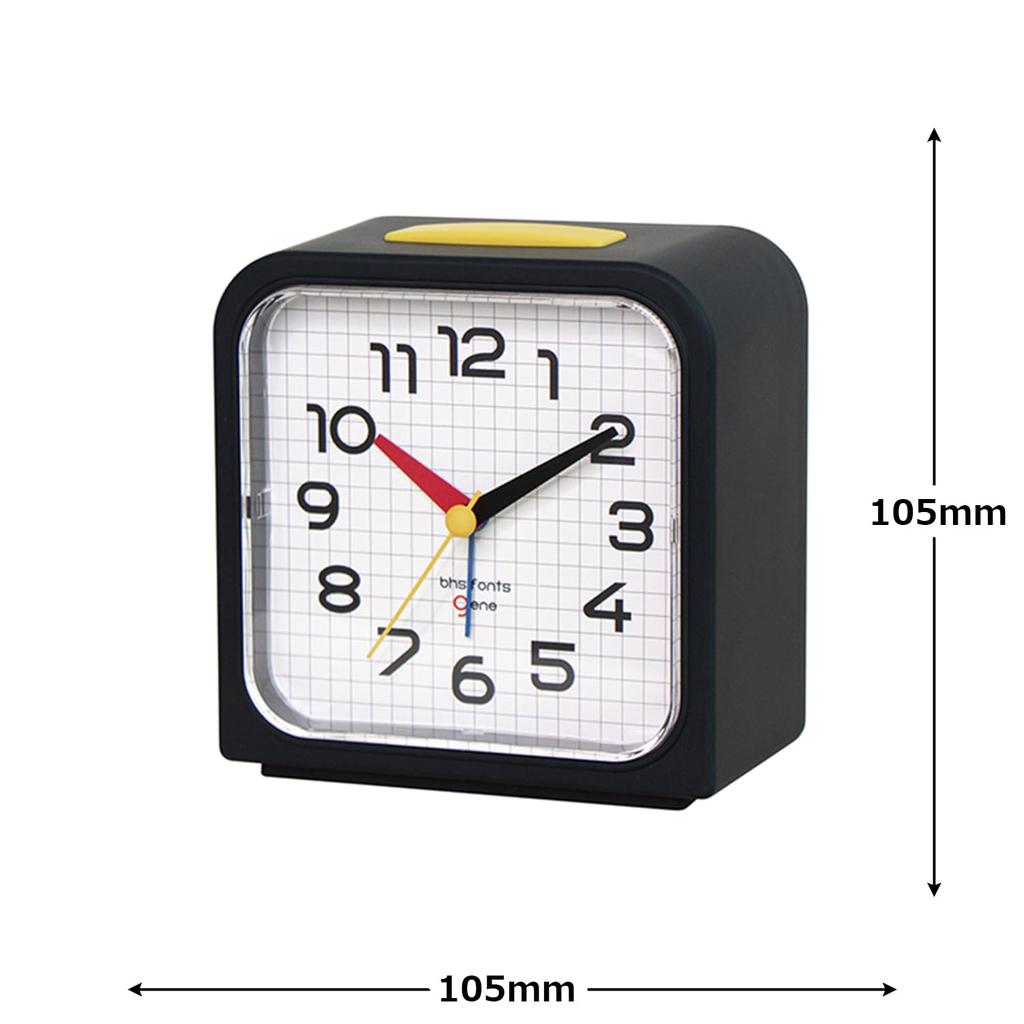 El Commune Bauhaus Gene Alarm Clock, Bayer Alarm SQ, Black, DCL-006