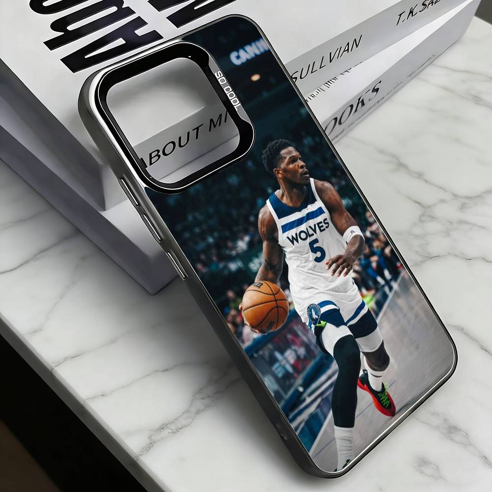 

A-Anthony Edwards Phone Case For iPhone 17,16,15,14,13,12,11 Plus,Pro Max,XS,Colorful Silver Black Cover iPhone13PRO