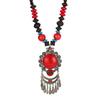 Lan Die Yunnan Tibetan Ethnic Necklace Sweater Chain Pendant Ornament Jewelry.