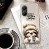 Animal Cute Cartoon Sloth Coffee Cover For Xiaomi Poco X7 X6 X5 Pro X3 Nfc F7 Ultra Phone Case F6 F5 X4 F4 Gt F3 M6 M5S M4 M3 Pr