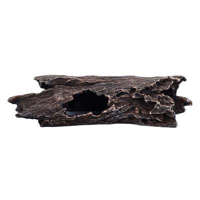 Bark Aquarium Decoration Hiding Place Resin Hollow Trunk Hideout Aquarium Ornament for Reptiles