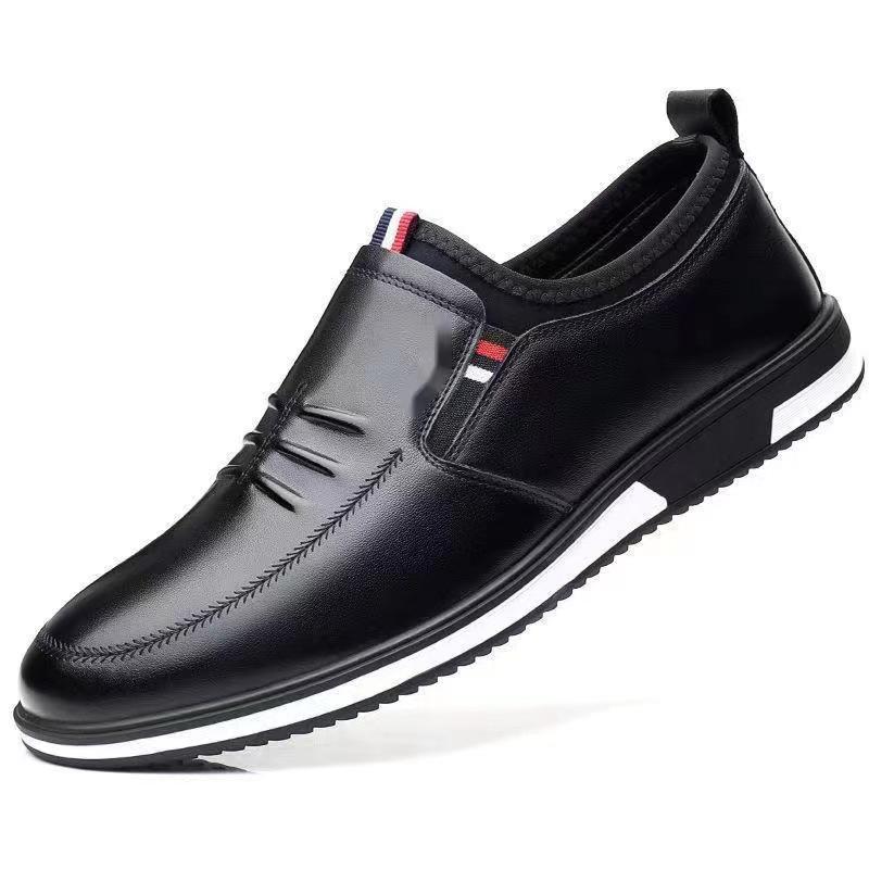 Flat Heel Soft Surface Casual Men's Shoes Spring and Autumn One-pedal Lazy Beanie Shoes Fashion Leather Shoes
