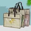 Non-Woven Fabric Clear Clothes Storage Bag Dustproof Blanket Bedding Handbag  Wardrobe