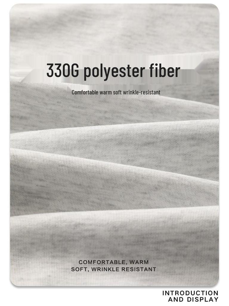 Men's Heavyweight Antibacterial Faux Cotton Hoodie - Solid Color, Unisex, Fall/Winter Essential