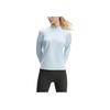 Fila Fitness Dopamine Sports Half-Zip Fleece Slim Fit Breathable Long Sleeve T-Shirt Women Tops Newborn-Blue A11W441202F-LB