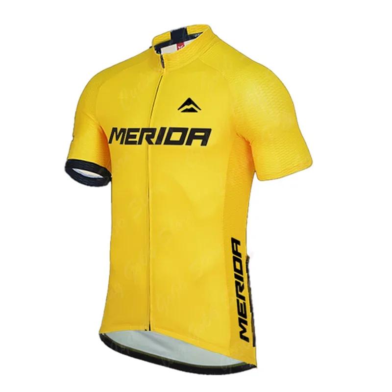 2026 Merida Sports Team Training Cycling Clothing Breathable Men Short Sleeve Mallot Ciclismo Hombre Verano Cycling Jersey Sets