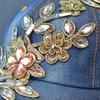 Heavy Industry's New Baseball Cap Women's Summer Sunscreen Visor Cap Peaked Cap Denim Sequined Rhinestone Casual Versatile Hat