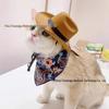 Western Cowboy Straw Hat for Small Pets - Cat & Dog Costume Photo Prop