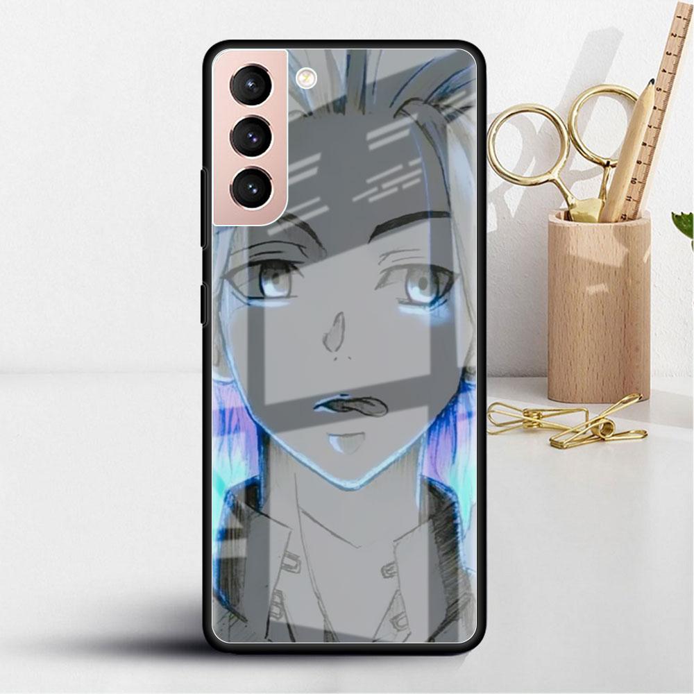 Glashülle für Samsung Galaxy S22 S20 FE S21 5G S10 S9 Plus Note 10 20 Lite Gehärtete Handyhülle Japanische Anime Tokyo Revengers