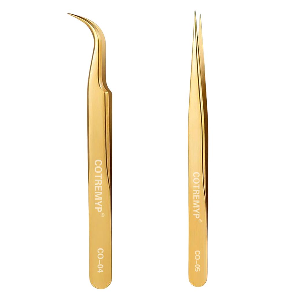 Professional Lash Tweezers False Eyelash Extension Grip High Precision Stainless Steel Tweezer tools for Hair Eyebrows
