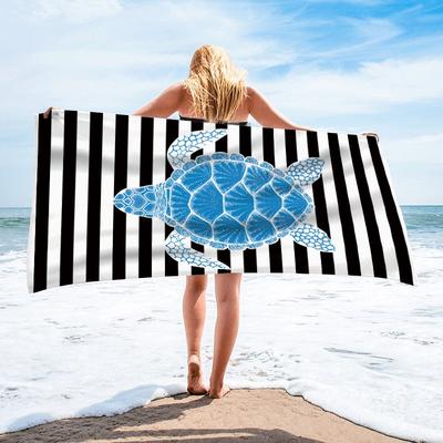 Sea Turtle Microfiber Beach Towel Oversized Quick Dry Sand Free Bath Towels Large Lightweight Swimming Blanket Swimwear Unisex