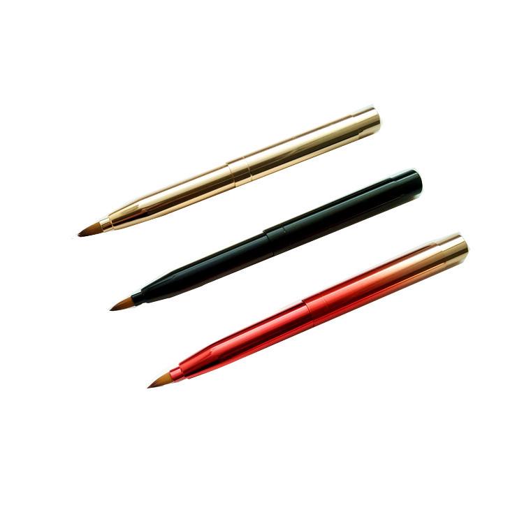 Mini Retractable Metal Lip Brush - Single-Headed Lip Liner & Lipstick Pen