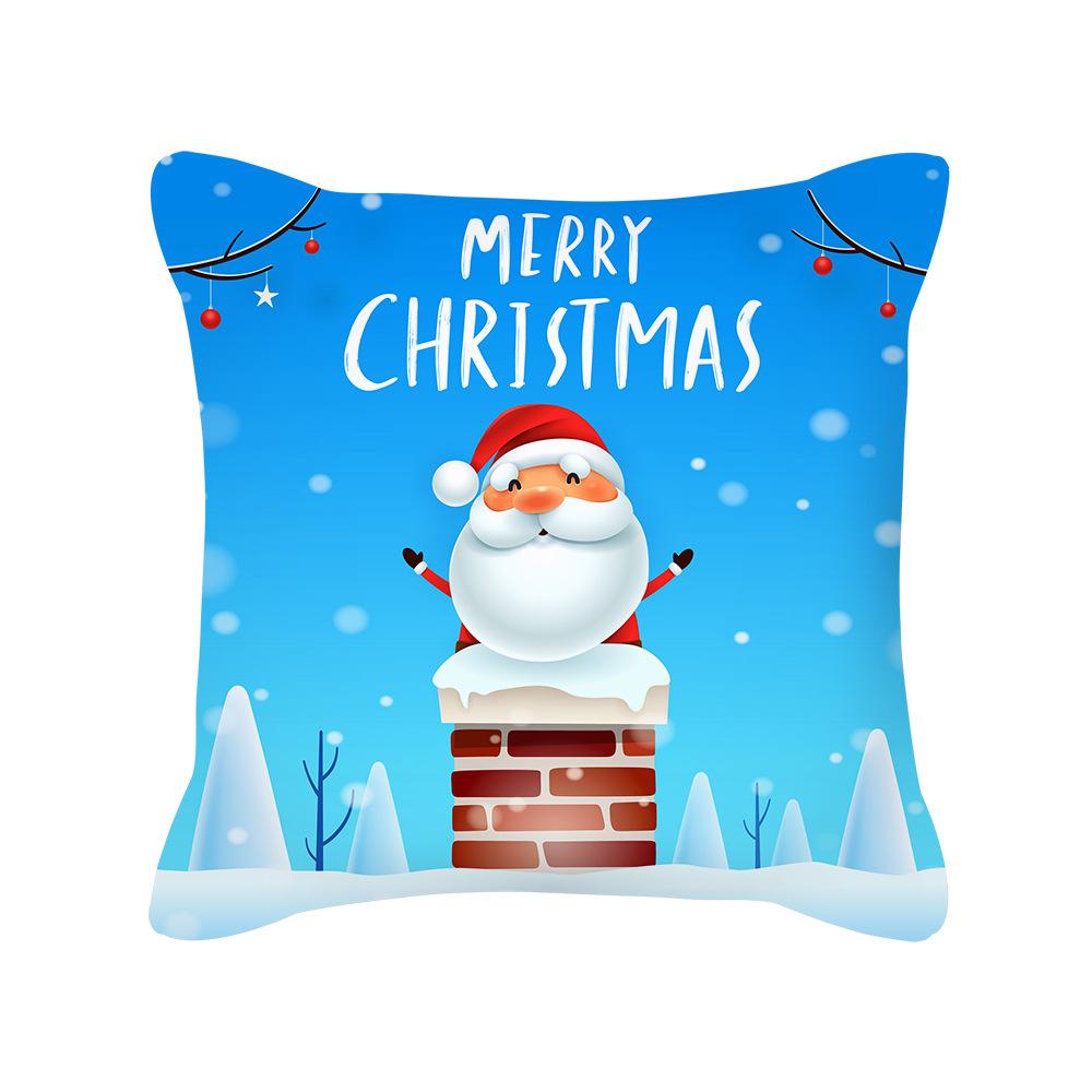 New Cartoon Christmas Pillow Cover Holiday Gift Square Cushion Cover Cushion Cover Pillow Cover