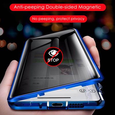 360 Double-sided Glass Phone Case for Redmi Note 13 14 Pro Plus 5G Magnetic Anti Peeping Tempering Glass Cover Coque Phone Shell