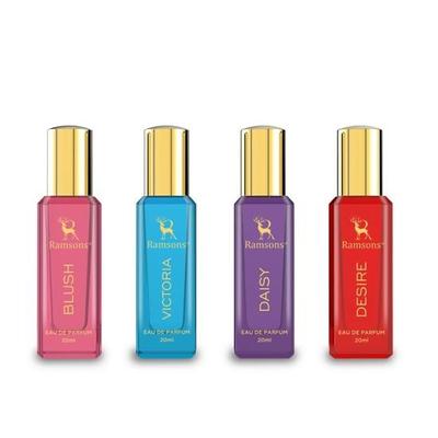 Ramsons - PREMIUM FOR WOMEN Gift Set Eau De Parfum | 20 ML Each X 4 Variants | A Set of 4 Premium Perfumes | Long Lasting Luxury Perfume