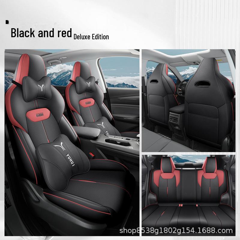 Changan Oushang X5PLUS Leather Car Seat Cushion - All-Season, Universal Fit, Anti-Dirt, Full Coverage.