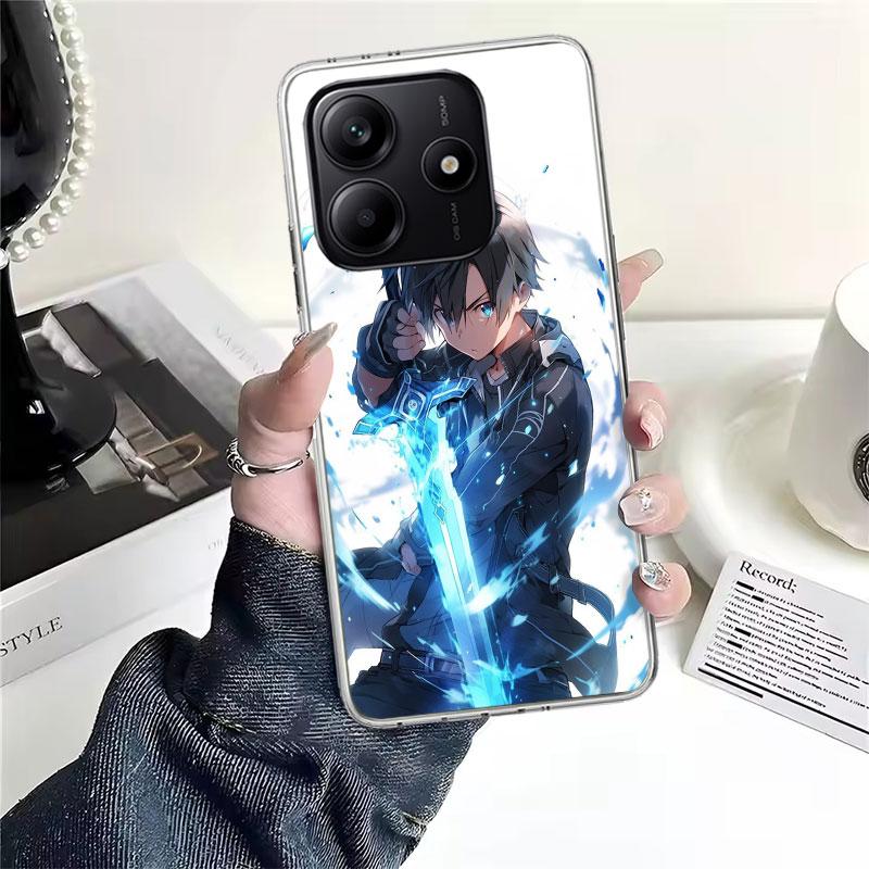 

М який чохол для телефону Sword Art Online Кіріто для Xiaomi Redmi Note 15 14 14S 13 12 Pro Plus 12S 11 11S 11E 10 10S 11T 5G Fundas Coque Redmi Note 11 Pro 4G