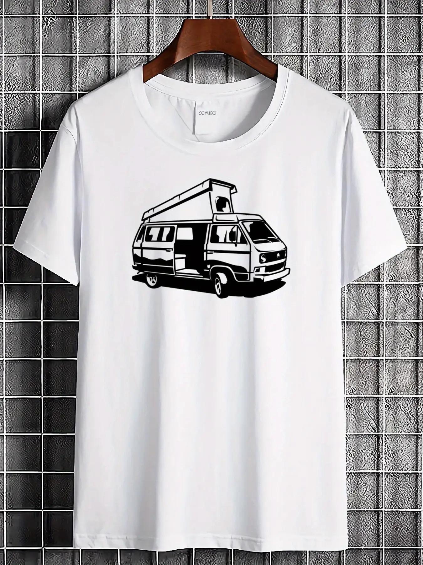 Unisex Graphic Tee Featuring a Retro Campervan Design XL