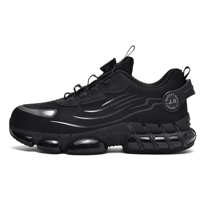 Rotary Button Safety Shoes Men Steel Toe Sneakers Puncture Proof Work Safety Boots Air Cushion Sport Work Shoes Anti-smash Boots