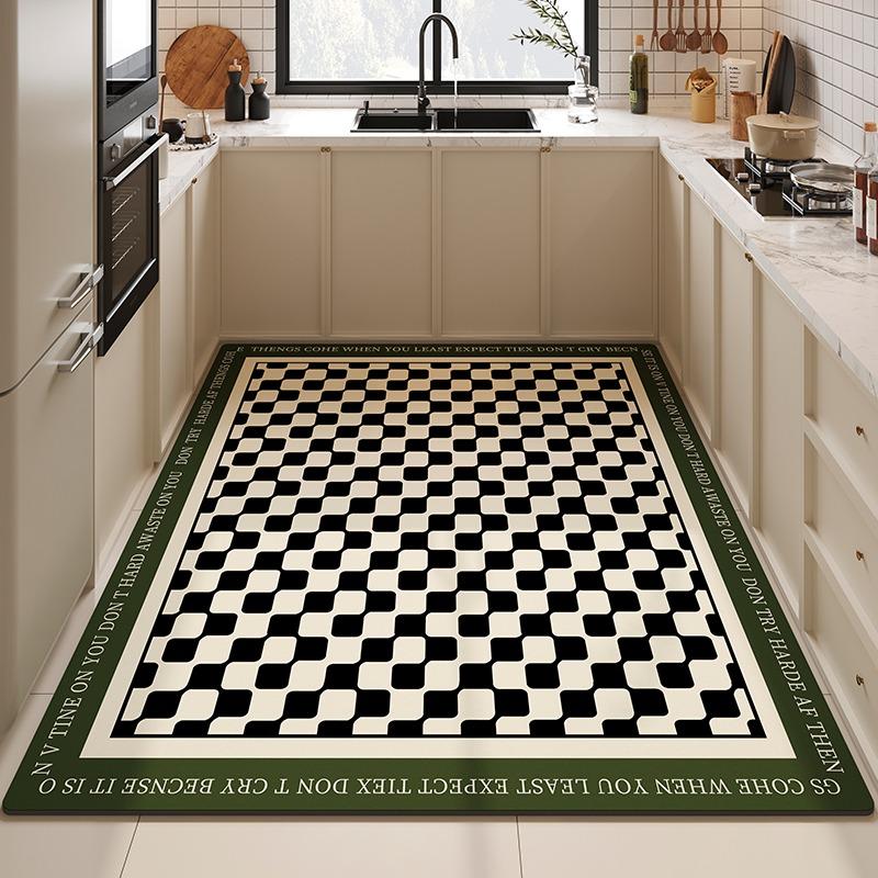 Kitchen Floor Mat Pvc Waterproof Leather Carpet Non-Slip Oil-Proof Special Mats Large Area Rug Easy To Clean Alfombra De Cocina