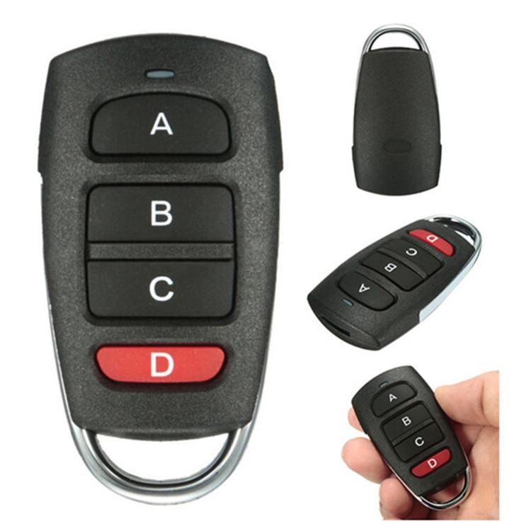 DC 12V Wireless 4-Way Remote Relay with Learning Code and Metal 4-Button Remote