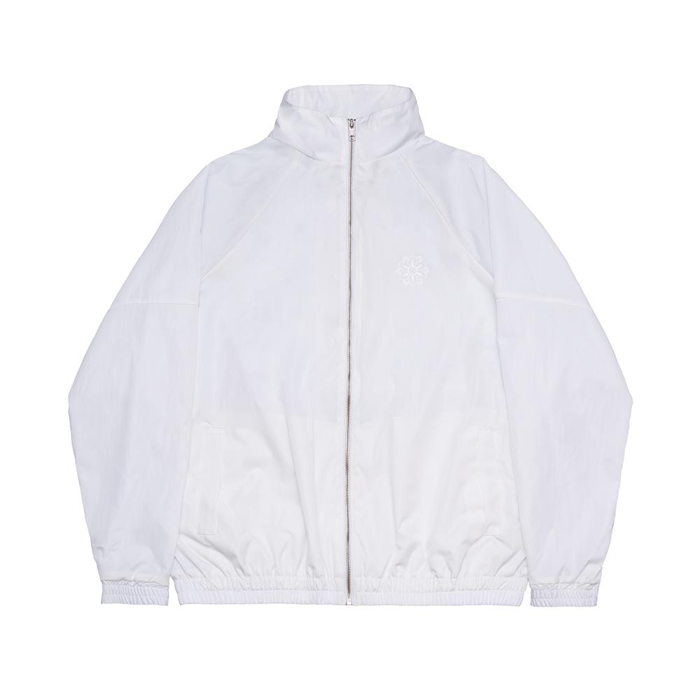 Hangout Reflective White Lotus Windbreaker (White)