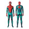 Full Body Jumpsuit Costume with Mask and Gloves for Stage Performances Halloween Cosplay and Themed Events Spider Web Pattern Design