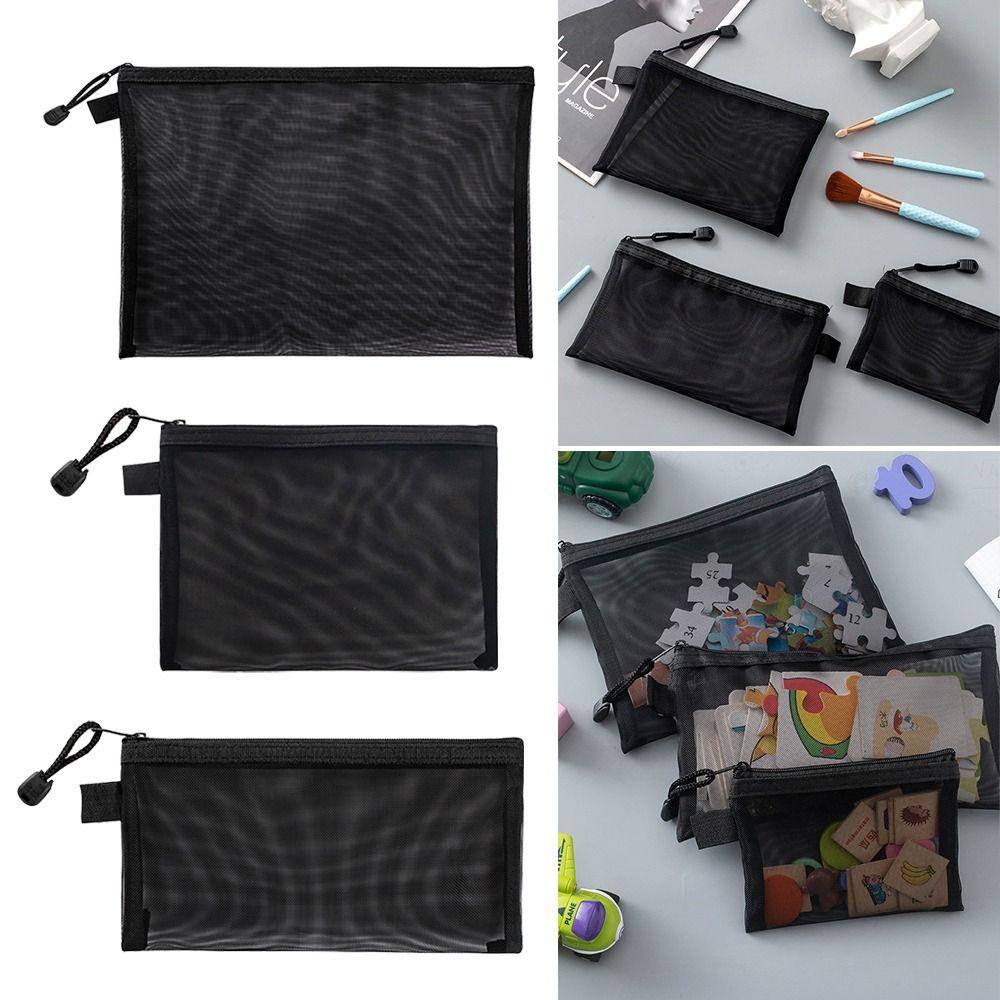 Nylon Pen Bag A4 A5 A6 Pencil Case New Clear Zipper Pouch  Office