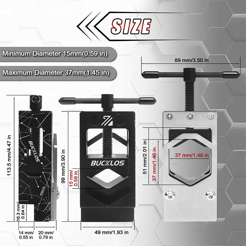 BUCKLOS Bicycle Tube Cutting Saw Guide Tool Bike Handlebar Seatpost Fork Steerer Tube Cutting Fixture Bicycle Repair Tools