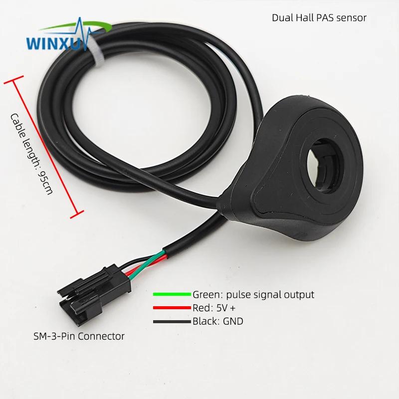 E-bike PAS Pedal Assist Sensor Pulse Booster Universal 12 Magnet Dual Hall for Electric Mountain Bike Ebike 12 magnet PAS-left