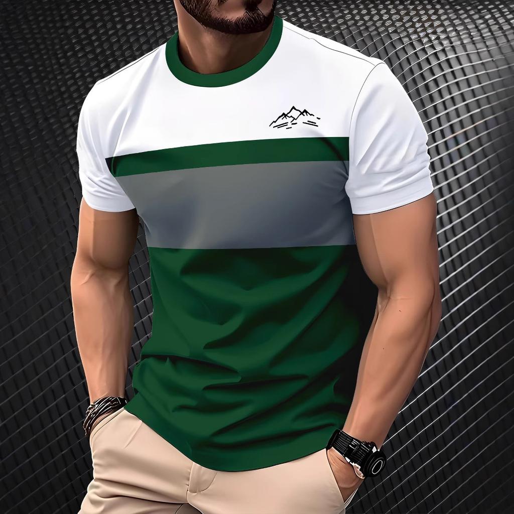New Summer 3D Digital Printed Short Sleeved T-shirt for Men's Casual Style 3D Printed T-shirt