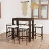 VidaXL 7-Piece Garden Bar Set with Cushions Bistro Furniture Outdoor Dining Set Lounge 3064783