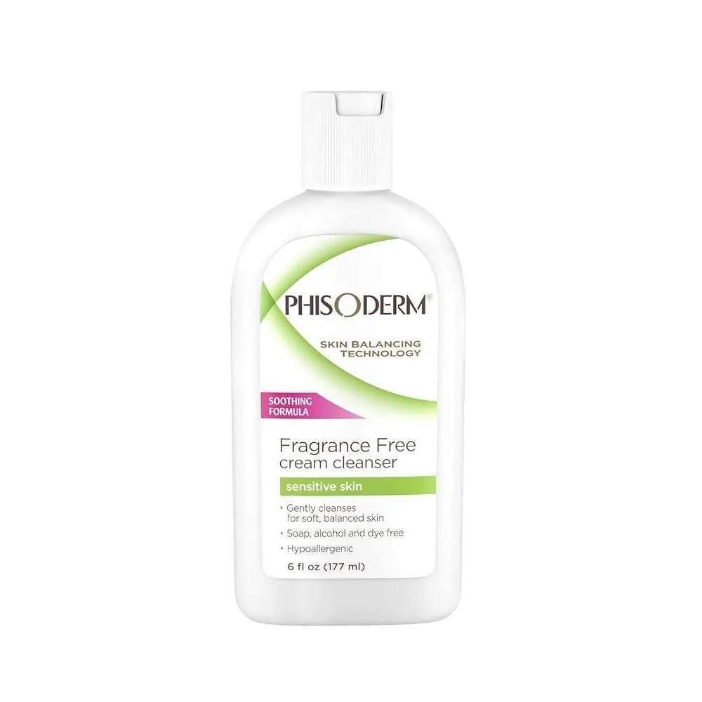 Phisoderm Fragrance-Free Cream Cleanser for Sensitive Skin 170g 6oz 4-Pack