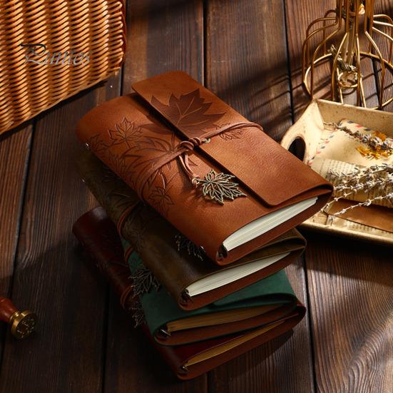 Gravur Kunstleder Rezeptbuch Handgemachtes Tagebuch Notizbuch Wasserfest Ahornblatt Druck Tagebuch Familienkochbücher Jubiläumsgeschenk