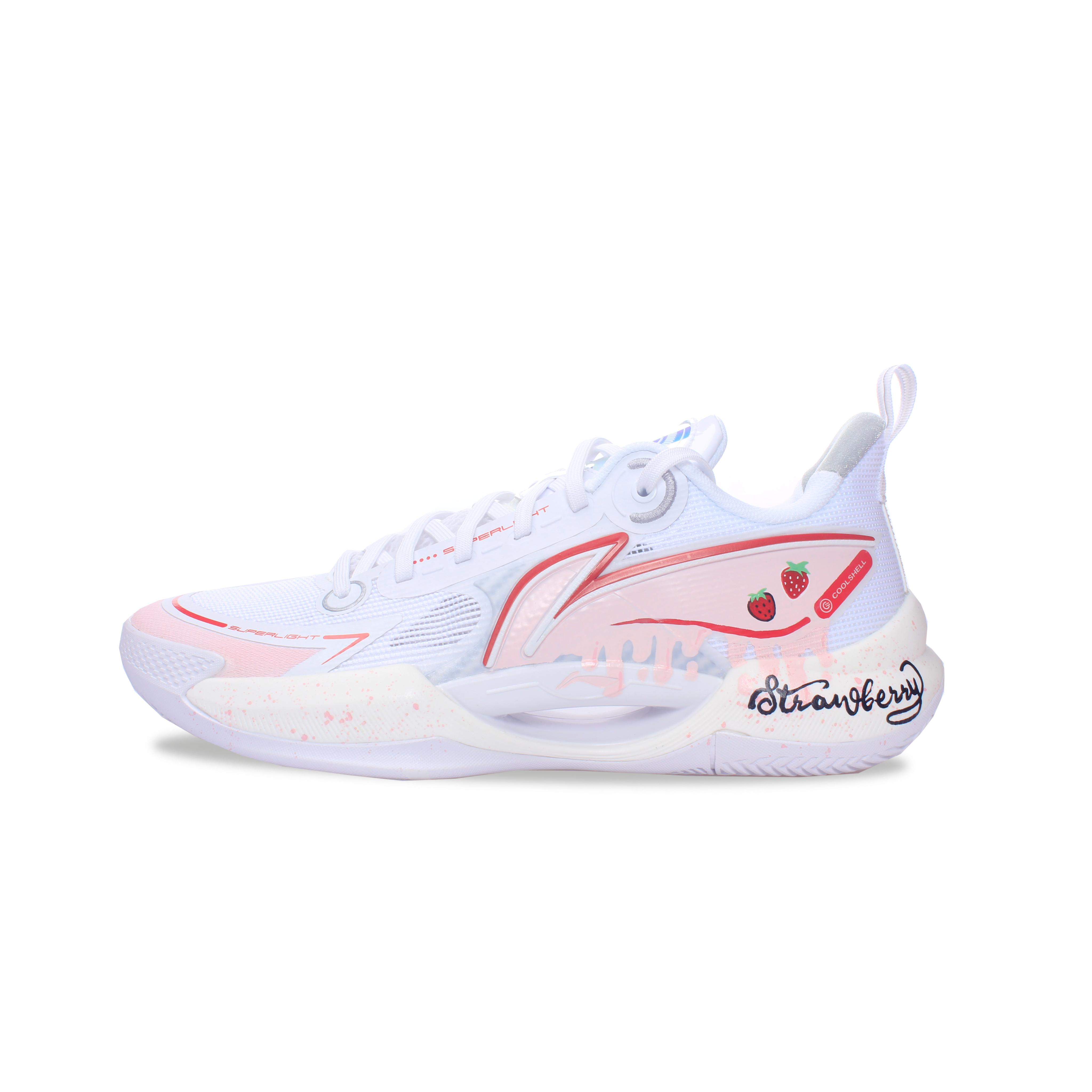 Li Ning Super Light V2 Амортизация, Износостойкие Низкие Баскетбольные Кроссовки Мужские Розовый Белый ABAT029-3(Команда1180-) 45
