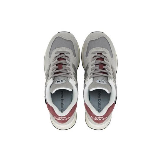 New Balance 574 Szary Arktyczny Bordowy - U574KBR