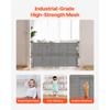 SucceBuy 55/71/110in Retractable Baby Gate 34in Tall Extends Wide Retractable Gate for Kids Pets Mesh Material Easy To Install